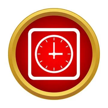 Clock time symbol icon for scheduling and deadline Stock Illustration