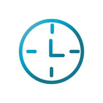 Clock time user interface blue gradient Ilustración de archivo