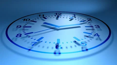 Clock Time (Vector Animation Blue) Video stock 9800600