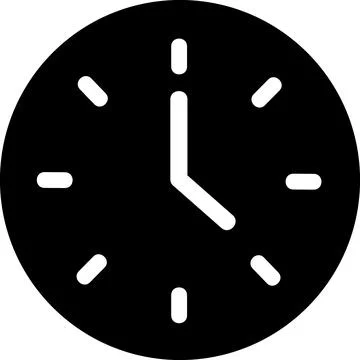 Clock time working hours interface icon Stock Illustration
