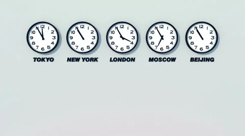 Clock - Time Zones Stock Footage 37184644