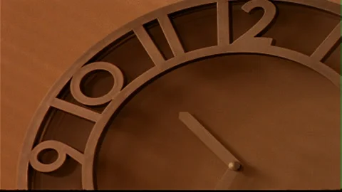 Clock timelapse 3d 9;50 - 12;15 light changes Stock Footage 145899958