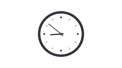Clock Timelapse Animation Over Twelve Hours Looping Footage Stock Footage 331820284
