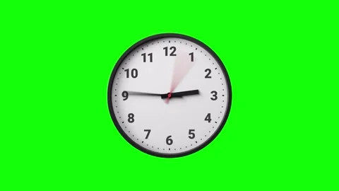 Clock Timelapse Greenscreen Alpha Loop Stock Footage 286345326