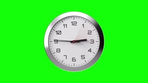 Clock Timelapse Greenscreen Alpha Loop Stock-Footage 286346242