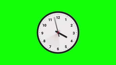 Clock Timelapse Greenscreen Alpha Loop Stock Footage 289067350