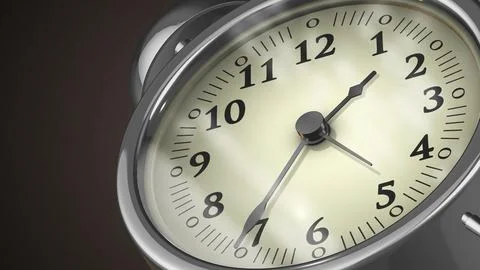 Clock timelapse image showing 1 hour, from 1 o'clock to 2 o'clock Illustration