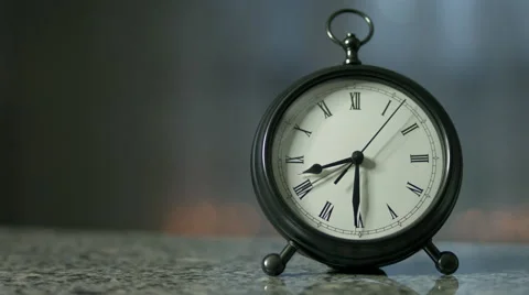 Clock Timelapse into Morning Stock Footage 58510611