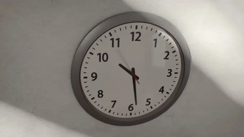 Clock Timelapse on the Wall - Fast Watch Moving of Fleeting Moment Stock Footage 238611666