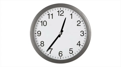 Clock Timelapse White Background 4k Stock Footage
