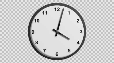 Clock timer alpha Stock Footage