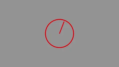 Clock Timer animation 4k. analog clock isolated animated on black background Stock Footage 306558257