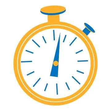 Clock Timer graphic design. Start, finish. Time management. Stopwatch Stock Illustration