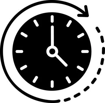 Clock timer icon with circular action arrow Stock-Illustration