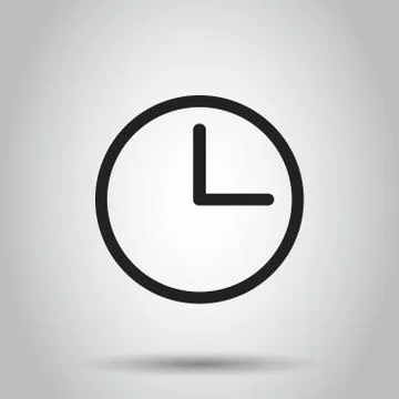 Clock timer icon. Vector illustration on isolated background. Business concep Stock Illustration