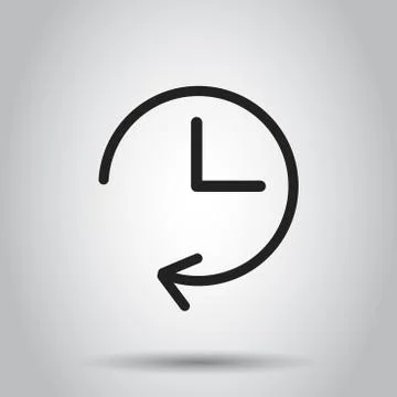 Clock timer icon. Vector illustration on isolated background. Business concep 스톡 일러스트