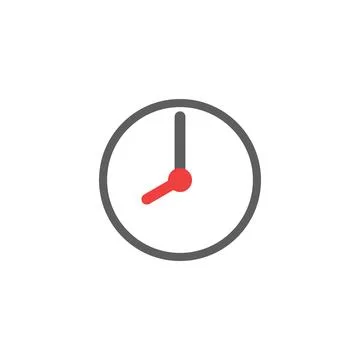 Clock Timer Icon Vector Template 库存插图