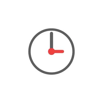 Clock Timer Icon Vector Template Stock Illustration
