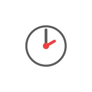 Clock Timer Icon Vector Template Stock Illustration