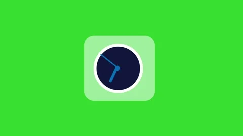 Clock Timer Symbol UI Motion Graphics Green Screen Animation 4K 스톡 동영상 339852856