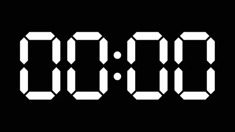 Clock timer ten-second countdown in opposite direction 스톡 동영상 161890697