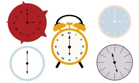 Clock Timer Vector design element Bundle Stock Illustration