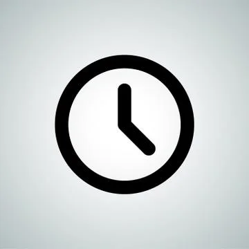 Clock timer vector line icon Illustrazione stock