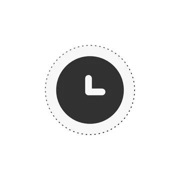 Clock timing circle icon. Alarm Clock symbol, chronometer stopwatch timer icon Stock Illustration