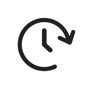 Clock tome vector icon. Timer 24 hours sign illustration. Illustrazione stock