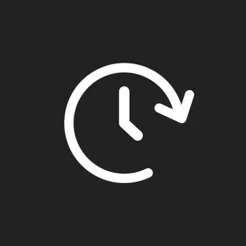 Clock tome vector icon. Timer 24 hours sign illustration. Illustrazione stock