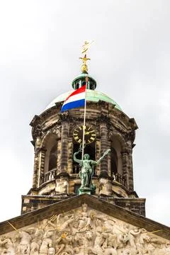 Clock tower in Amsterdam Stock-Fotos