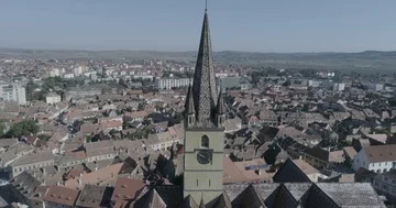Clock in the Tower and the City Video stock 85861288