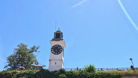 Clock Tower And Sky Nature Background Stock Footage 339941072