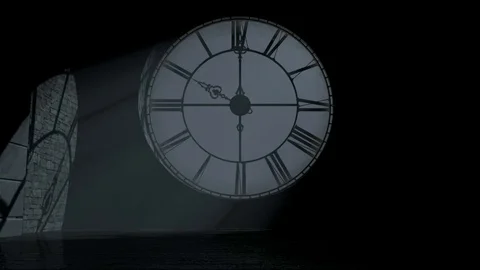 Clock tower attic day to night timelapse Stock Footage 73226789