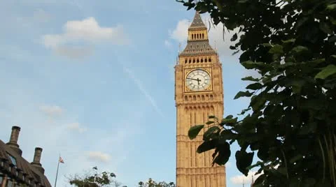 Clock tower, Big Ben, London, England Stock Footage 12585506