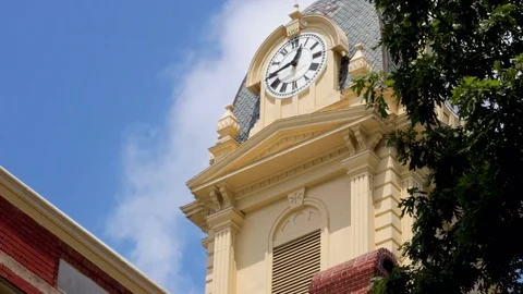 Clock Tower Blue sky Vídeo Stock 99611139