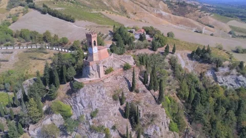Clock Tower, Brisighella, Italy Stock Footage 271556989