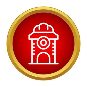 Clock tower building icon showing old town landmark and time Stock Illustration