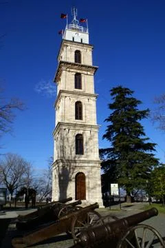 Clock tower in bursa Stock Photos