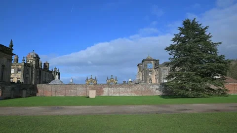 The clock tower at Castle Howard. Stock Footage 329922523