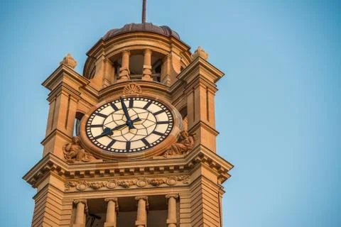 Clock tower at Central station Stock Photos
