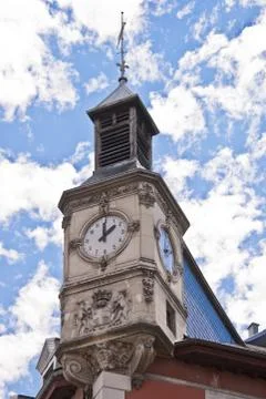 Clock tower in chambery Stock Photos