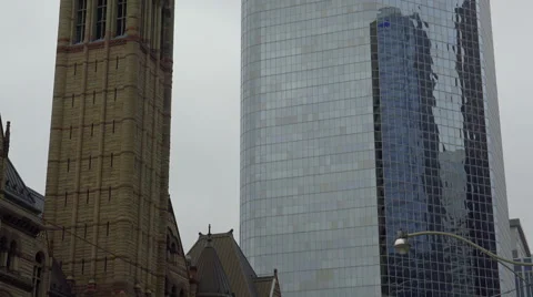 Clock tower in the city. 4K UHD. Stock Footage 51417417