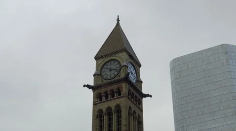 Clock tower in the city. 4K UHD. Stock-Footage 51417774