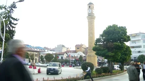 Clock Tower in Corum, Turkey 動画素材 46988700