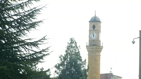 Clock Tower in Corum, Turkey 動画素材 46989487