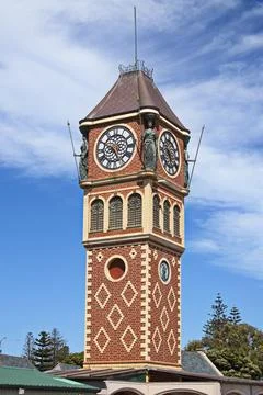 Clock tower at Don Mackenzie Waterfront Gardens in Esperance, Western Australia Stock Photos