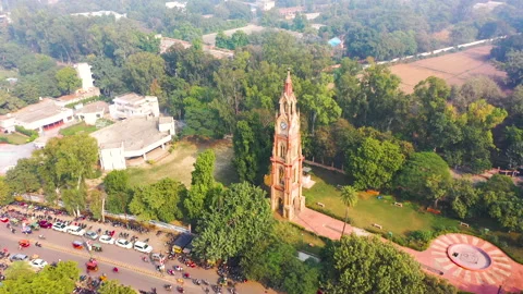 Clock Tower Drone shot india Stock Footage 151577346