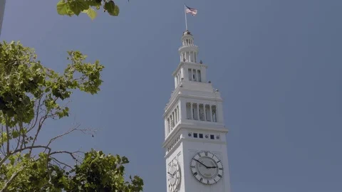 The Clock Tower On The Ferry Building In San Francisco Stock Footage 91754883