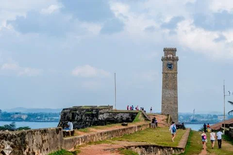Clock tower in Galle Foto stock